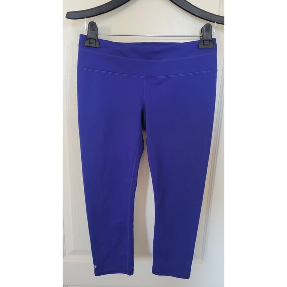 Women's Athleta Blue Cropped Leggings with Pocket Small - Picture 1 of 4